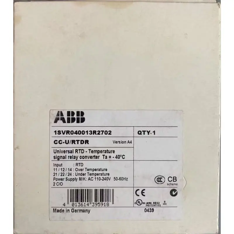 ABB Analog Signal Converter，CC-U/RTDR