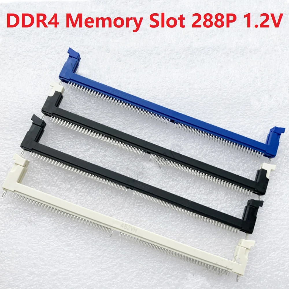 10Pcs For Foxconn Desktop Motherboard DDR4 Memory Slot 288P 1.2V Memory Socket Direct Plug