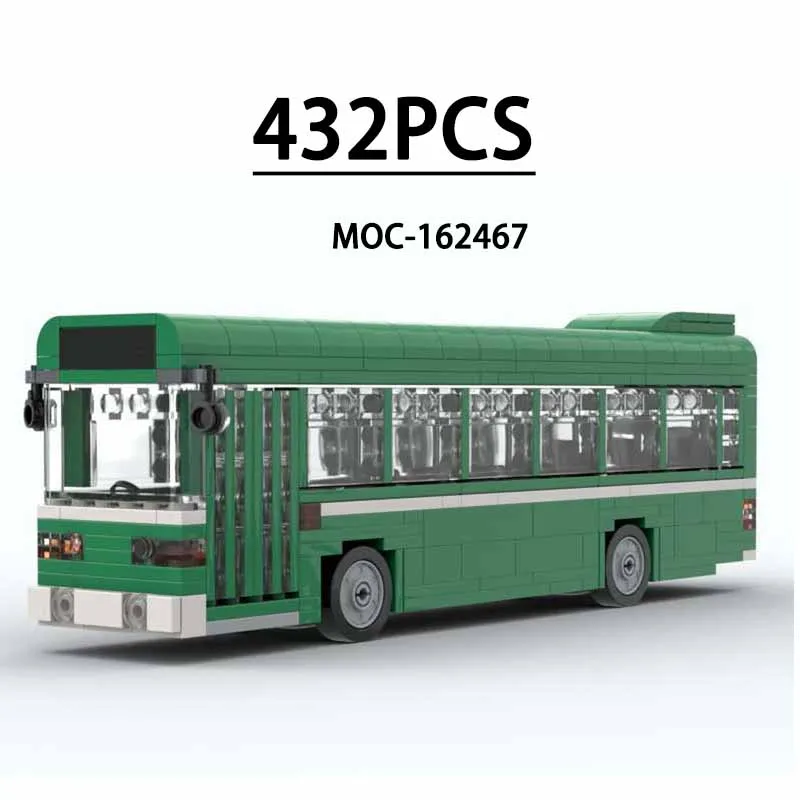 Bouwsteen MOC- 162467   Single Deck Bus Truck Campus Bus Model 432PCS Jongen Puzzel Onderwijs Verjaardag Speelgoed Kerstcadeau