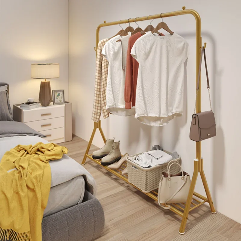 Cintre sur pied pour vestes et manteaux, rangement pour vêtements, chambre à coucher, salon, quatuor