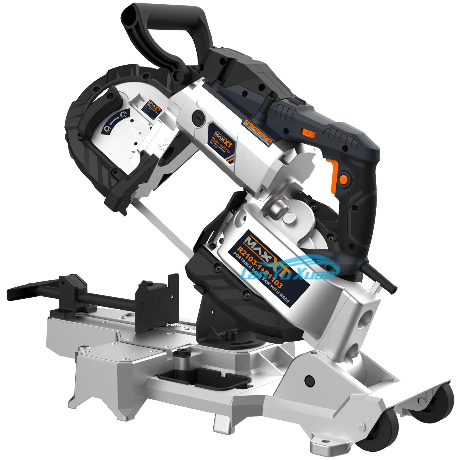 MAXXT Portable Power Band Saw  With Base Deep Cutting Variable Speed Handheld  Automatic Multi-Purpose