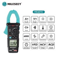 MILESEEY Цифровой токоизмерительный зажим MC631A MC631B тестер напряжения амперметр