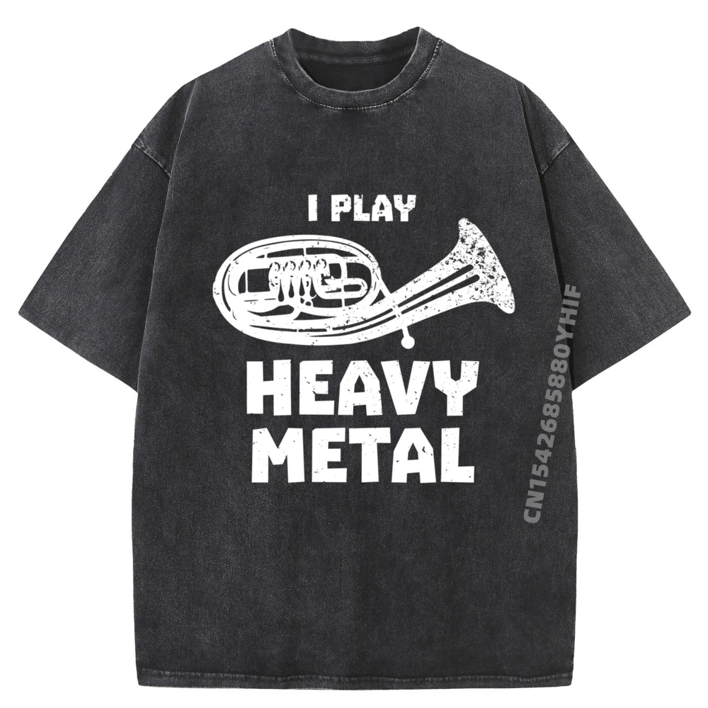 

Tenor Horn I Play Wortwitz Streetwear Man Camiseta EU SIZE Classic Washed Shirt Mens Graphic Tees Luxury Clothing