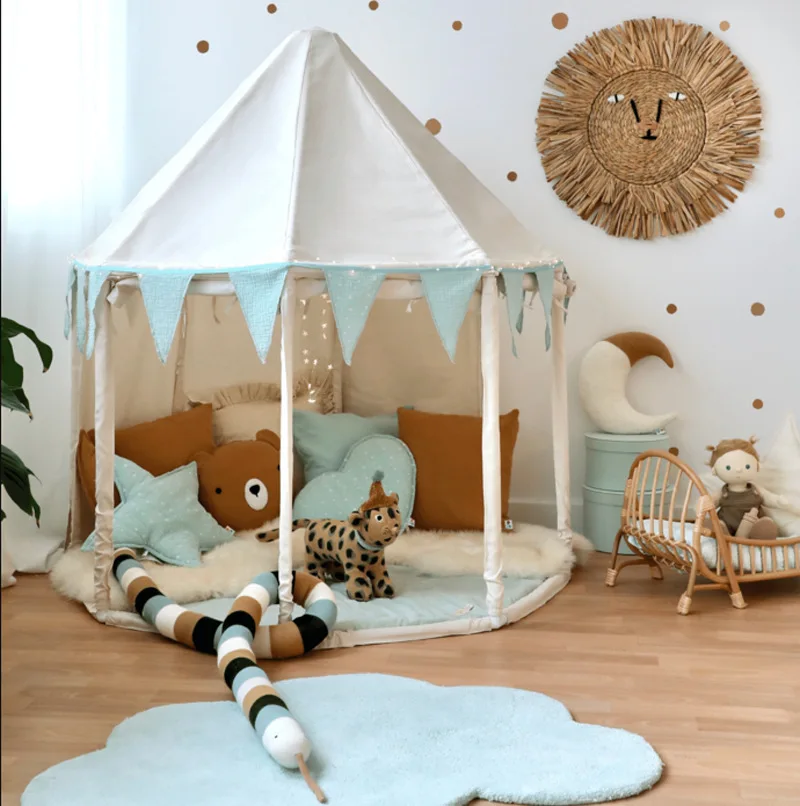 INS Children's Castle Tent Yurt Canvas Game House Baby's Indoor Big House Toy House Reading Corner