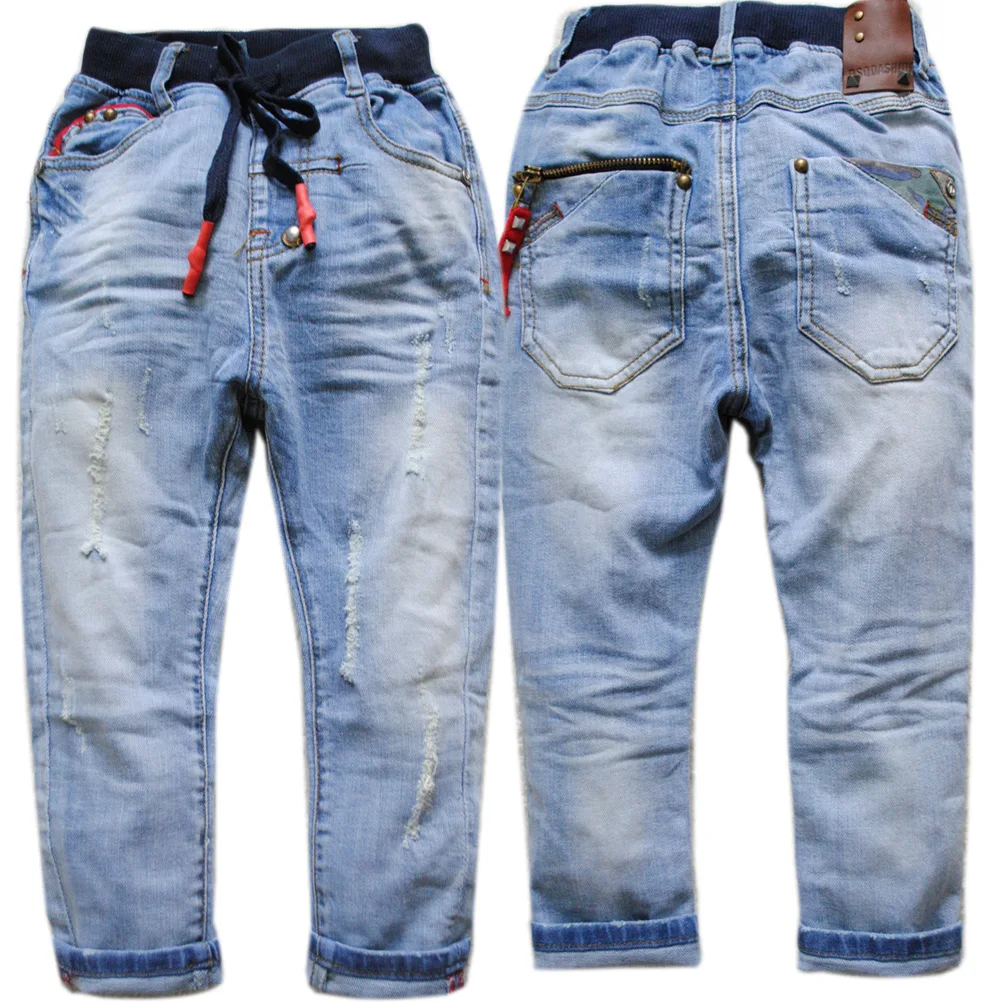 5091 ragazzi jeans bambini denim pantaloni morbidi primavera e autunno