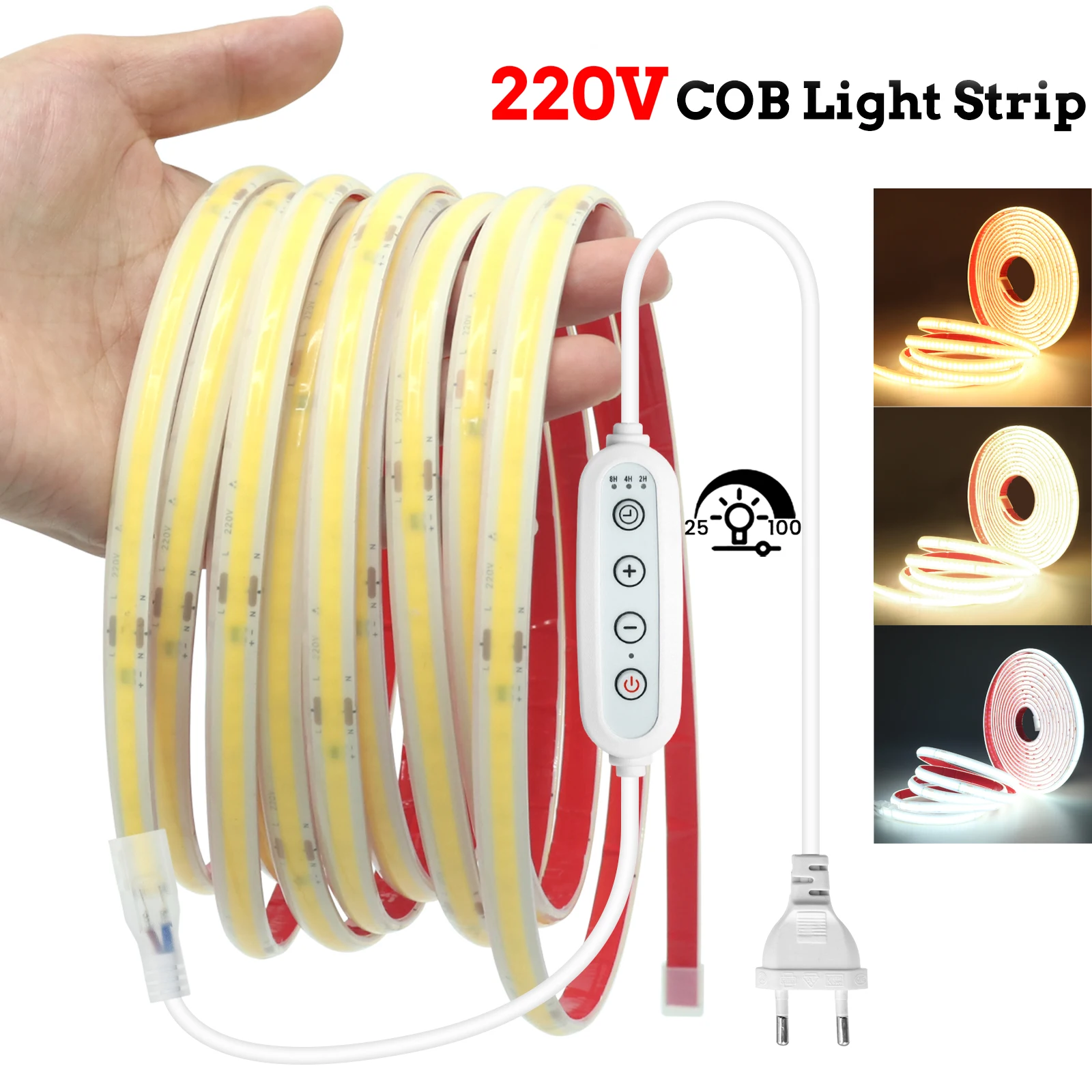 fita-de-led-cob-a-prova-d'Agua-220v-ip67-3000k-4000k-6000k-com-kit-de-dimmer-adesiva-flexivel-de-silicone-para-decoracao-de-casa