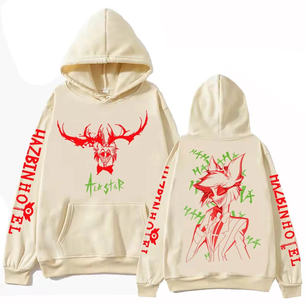 أنيمي هازبين فندق الأحمر Alastor الملاك الغبار طباعة هوديي رجل امرأة Harajuku البلوز القمم البلوز #4