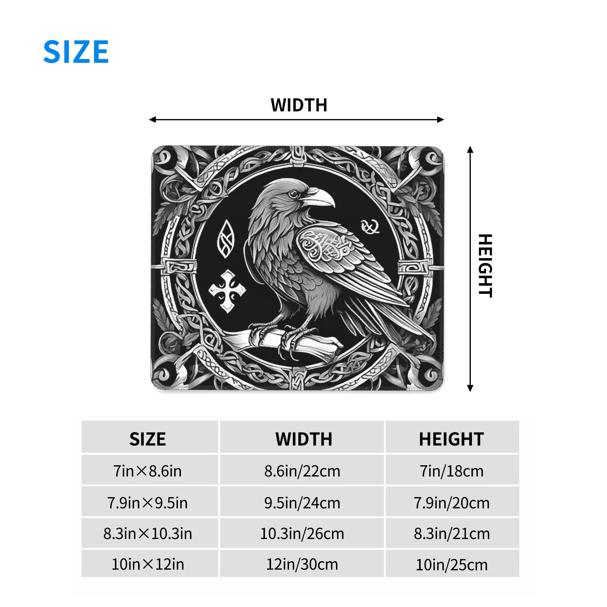Yggdrasil Raven Mouse Pad Computer Keyboard Mouse Mat Gamer PC Laptop Desk Mat Office Accessories Table Mats