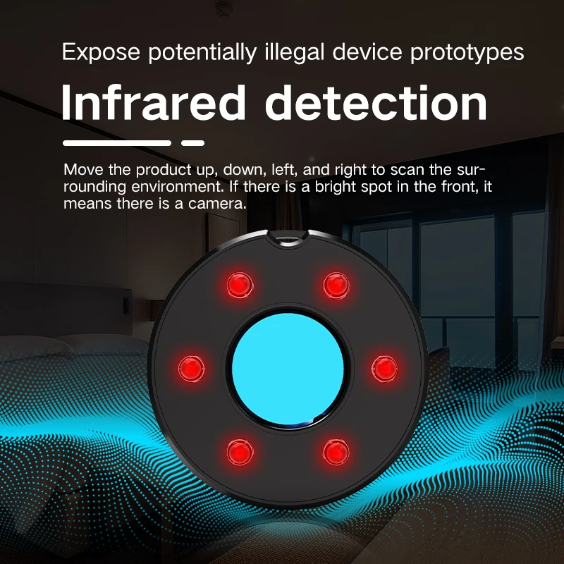 T5 Draadloze Signaal Detector Infrarood Licht Detectie Camera Anti-Diefstal Trilalarm