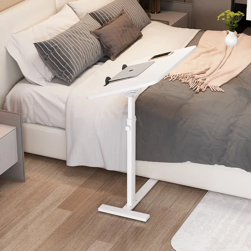 Mobile Side Table, Foldable End Table, Living Room Bedroom Height-Adjustable Temporary Table