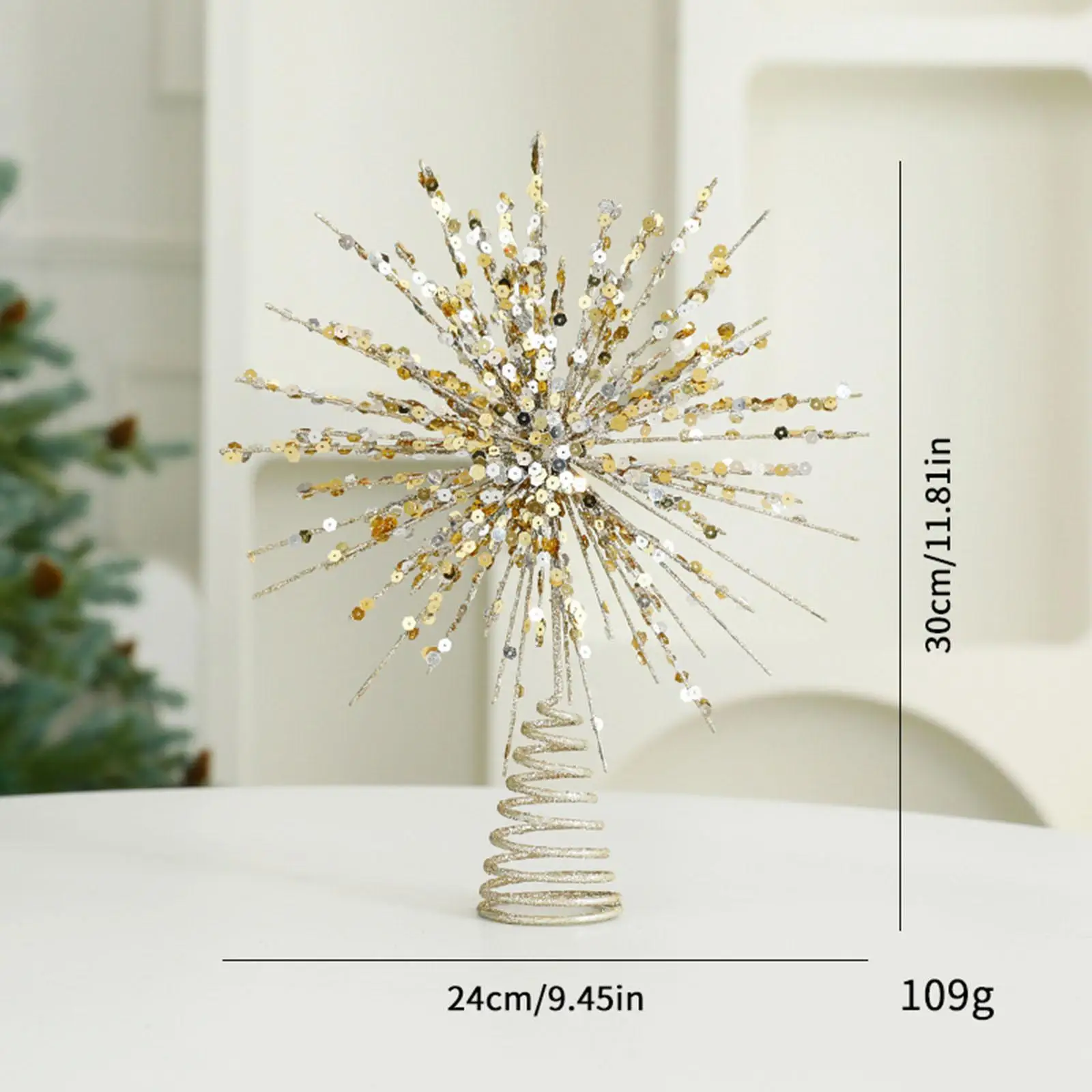 

Christmas Tree Topper Iron Star Ornament Durable Holiday Decoration for Christmas Items Large Trees Indoor Outdoor Party Venue