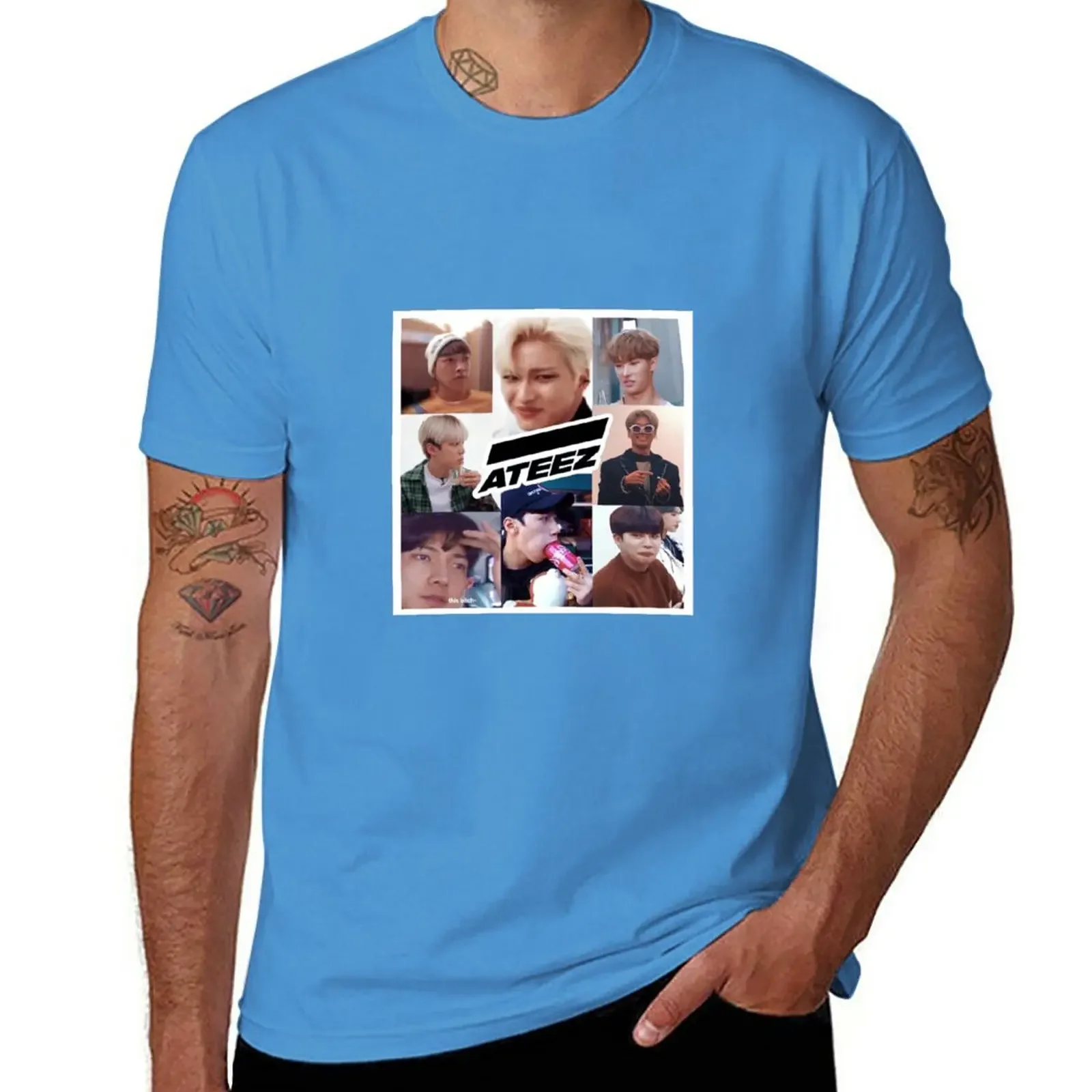 harajuku men's t-shirts New ATEEZ Members as Memes T-Shirt anime clothes oversized t shirt men clothing mens graphic t shirts image 6
