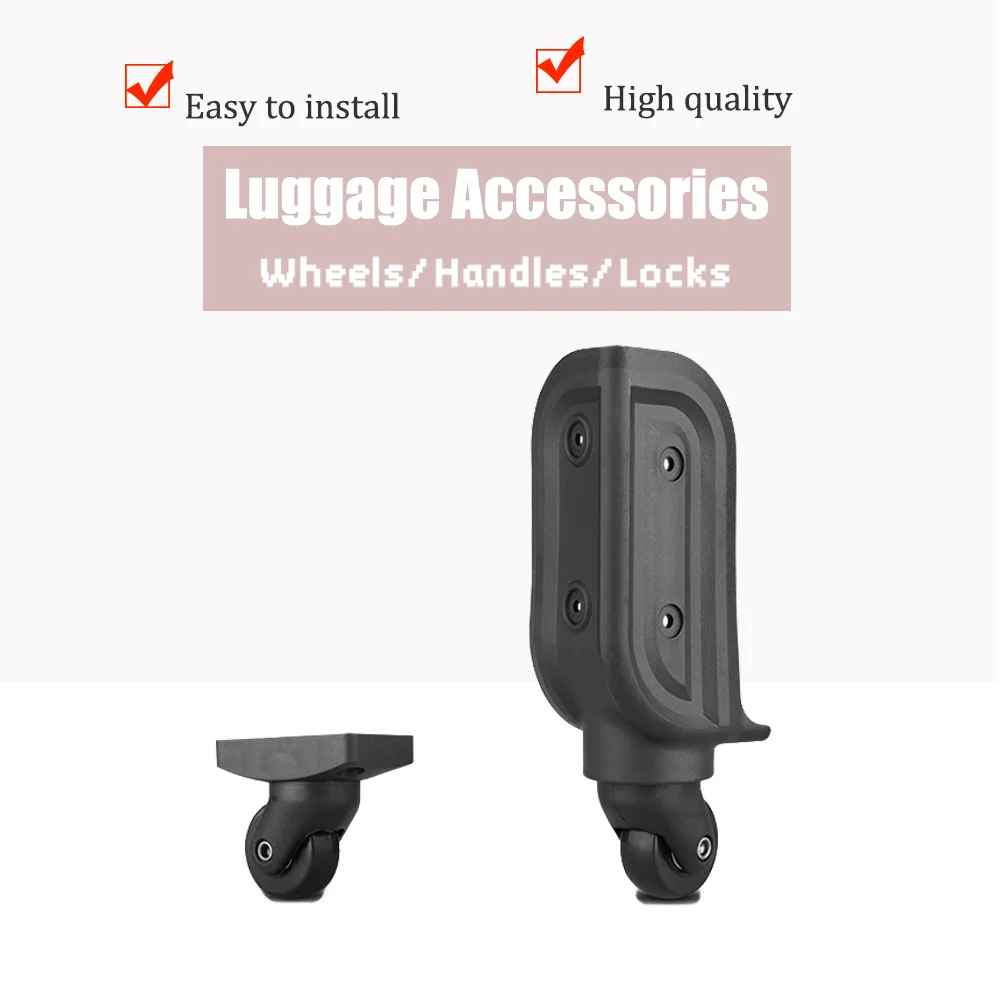 Premium W005 Softside Spinner Wheels, Quiet Replacement Casters for Cloth Luggage, Fits Most Brands, Wear Resistant Design
