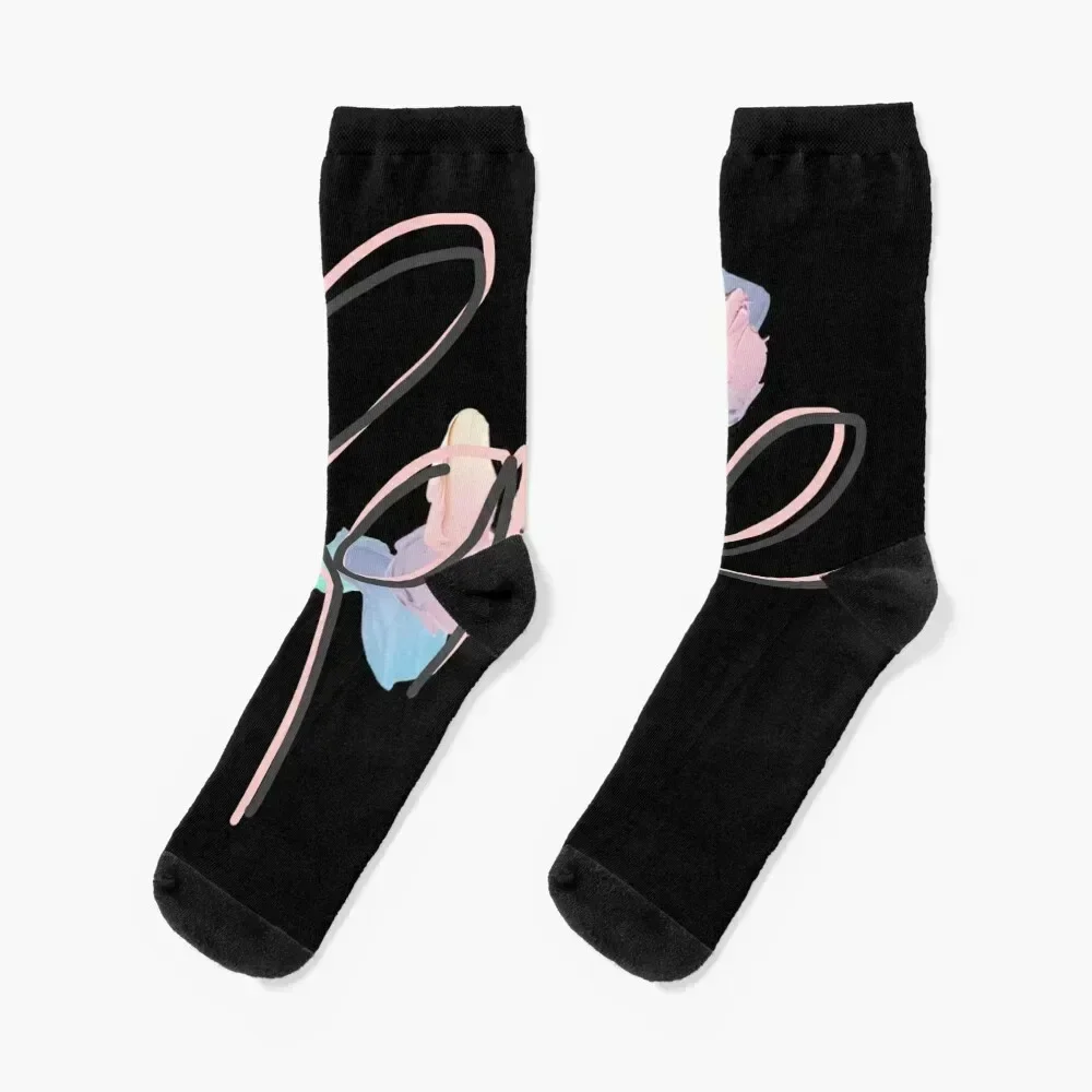 

Selena Gomez Socks loose New year's Children's bright garter Women Socks Men's