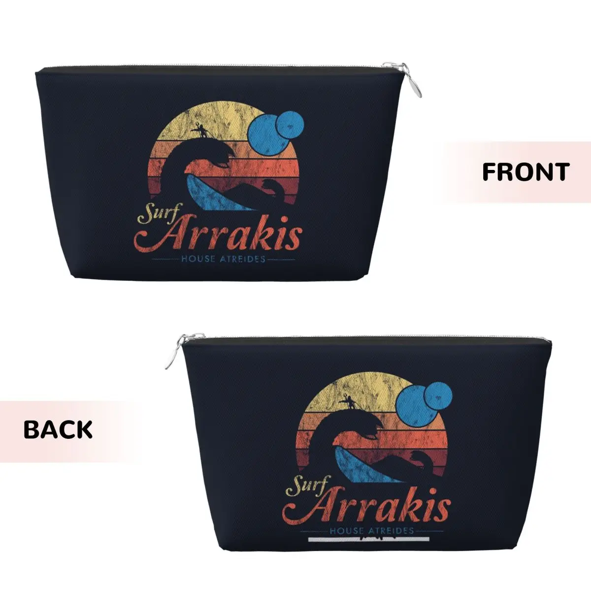 زيارة Arrakis المتعثرة تصفح الكثبان الرملية الخيال العلمي المرأة حقيبة مستحضرات التجميل السفر ماكياج المنظم الحقيبة أدوات الزينة تخزين Dopp عدة #3