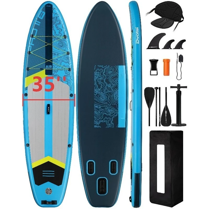 

Custom Dropshipping Inflatable Fishing Kayak sup Board Paddle Board Surfing Paddleboards 11'6"*35"*6" with Pump Paddle