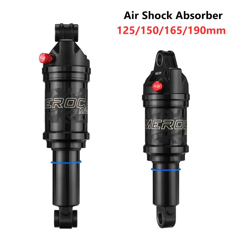 

MEROCA MR-2 MTB Bike Air Shock Absorber 125/150/165/190mm Adjustable Air Pressure Aluminum Alloy Bicycle MTB Air Shock Absorber