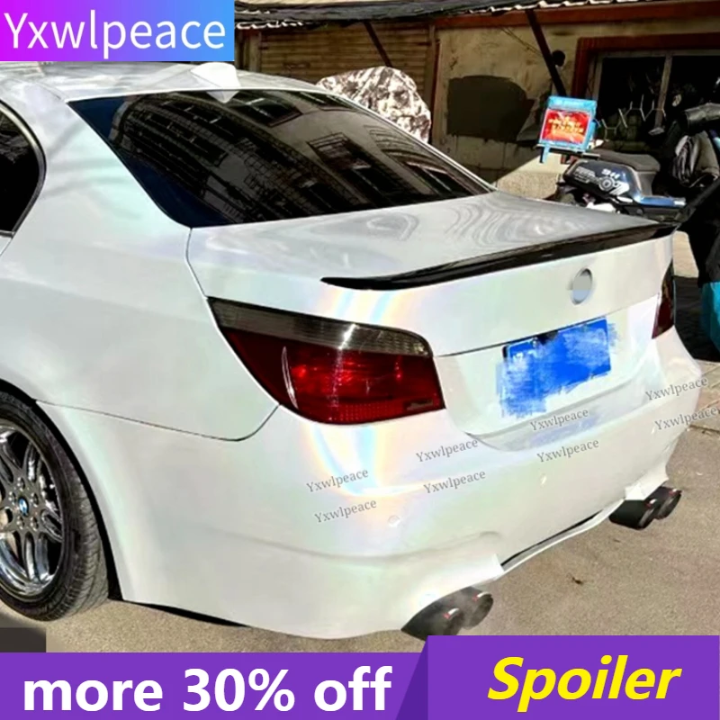 

For BMW M5 E60 Spoiler 2005-2009 520 525li 528li ABS Plastic Primer Color Rear Trunk Lip Spoiler Wing Car Accessories