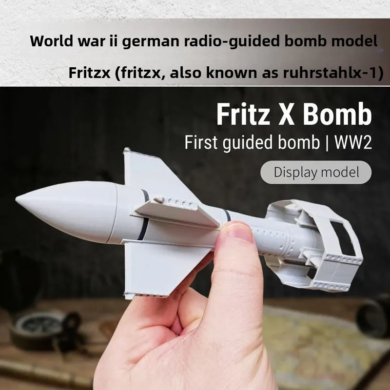 1:1 World War II Germany Fritz X/FX1400 First Generation Precision Guided Bomb Model Tabletop Ornament Model 3D Printing