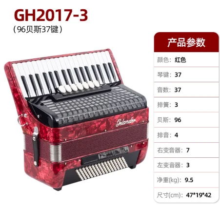 Accordion Instruments Adult Children 60/96 Mini Bass Professional Accordion