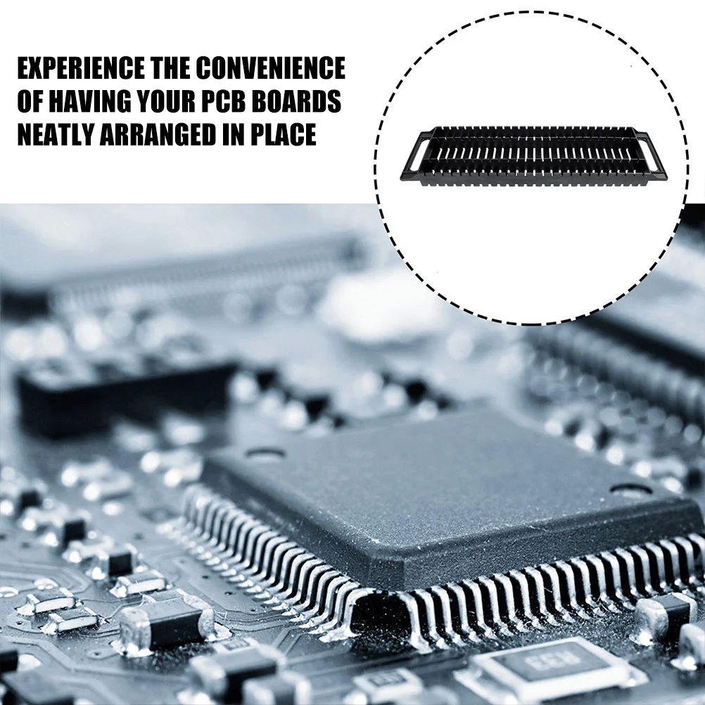 

4pcs Anti-Static Pcb Holder 25-Slot Plastic Circuit Board Storage Stand For Soldering Display Repair