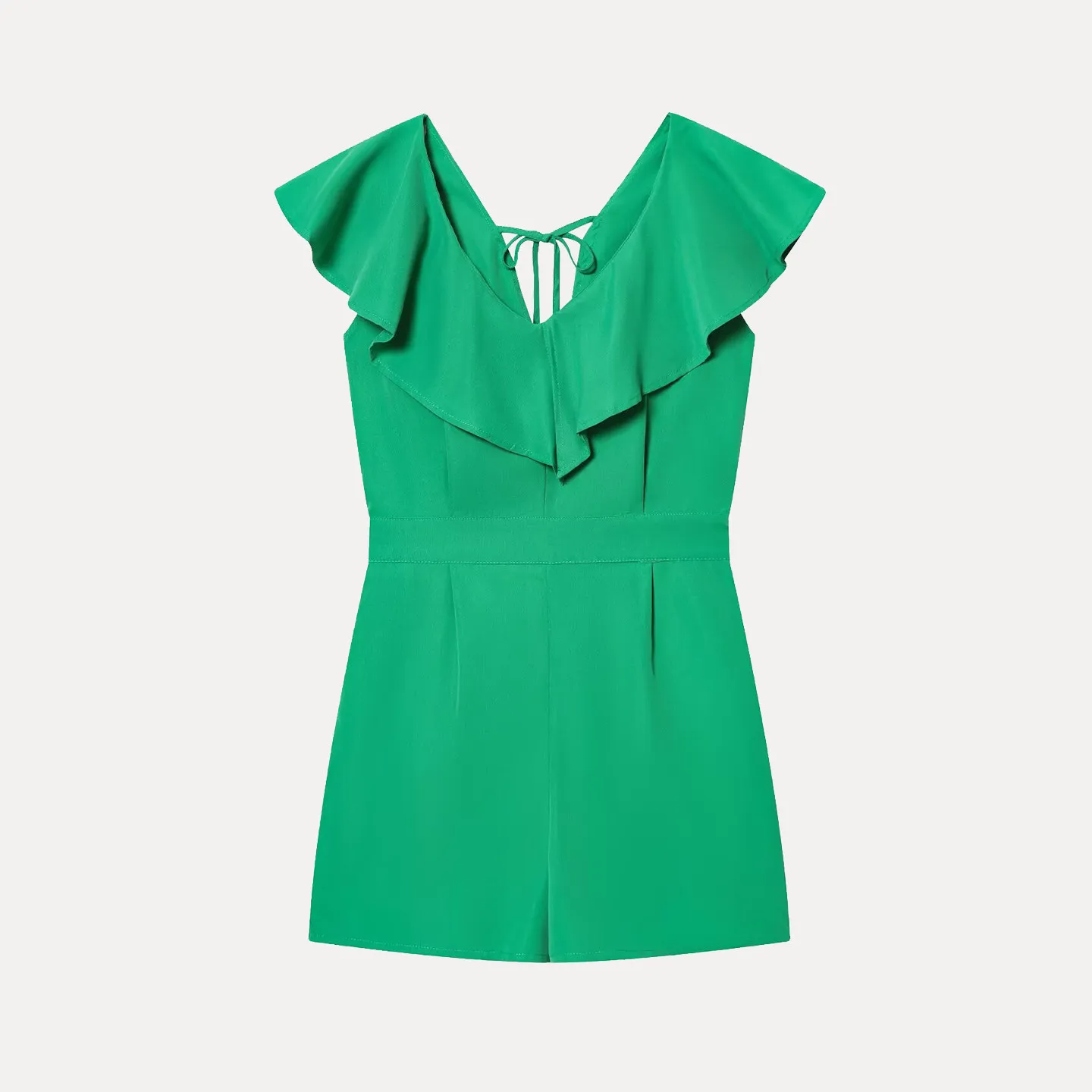 

Winter 2025 Women's Sle Svel V-ne Elastic Waist Ruffle ort Pants High Waist Straight Cut Full Length Z