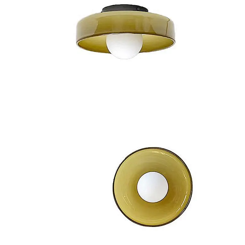 Bronze Light Emitting Diode Wall Lamp with Art Design Vitreous and Iron Material for Family Living Room Bed Bedroom Study
