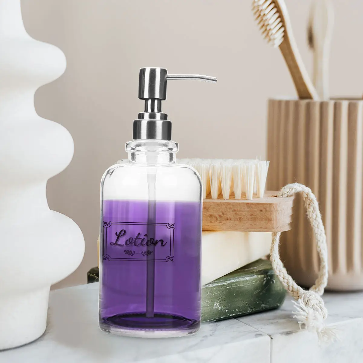 

Clear Soap Dispenser Transparent Design for Bathroom Kitchen Hand Dish Liquid Soap Lotion Dispenser Refillable Portable