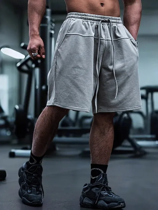 

Мужские хлопковые спортивные шорты свободного кроя для активного отдыха, универсальные, длиной пять дюймов, в американском стиле, удобные, дышащие, для лета