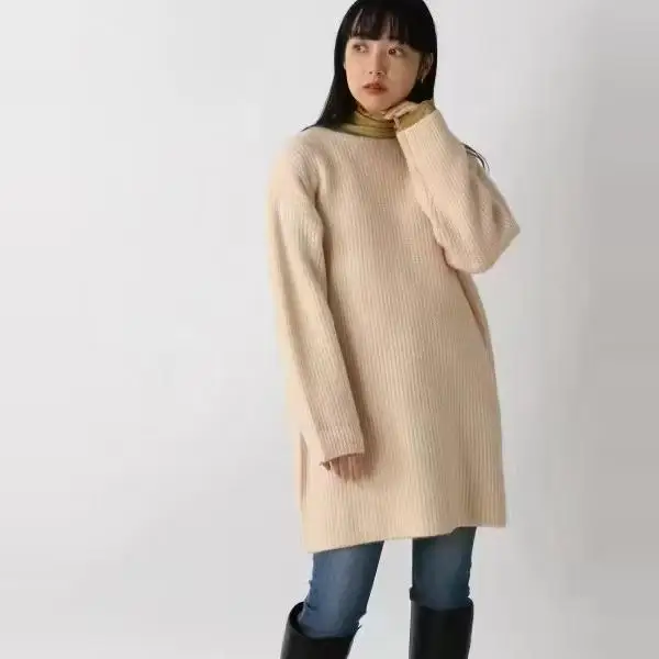 

Sweet Sle Long Sve round Ne Mid-Length Sweater Women's Top New Autumn Winter Faion LF