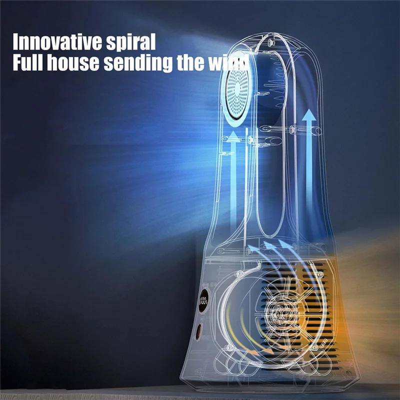 Abgr-ventilador de mesa portátil 14.2 Polegada ventilador frio com compartimento de armazenamento de aromaterapia ventilador de mesa silencioso para presentes do quarto de escritório em casa