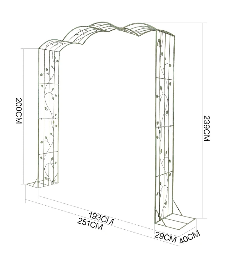 

Metal Arbours Garden Decorative Arch With Leaves