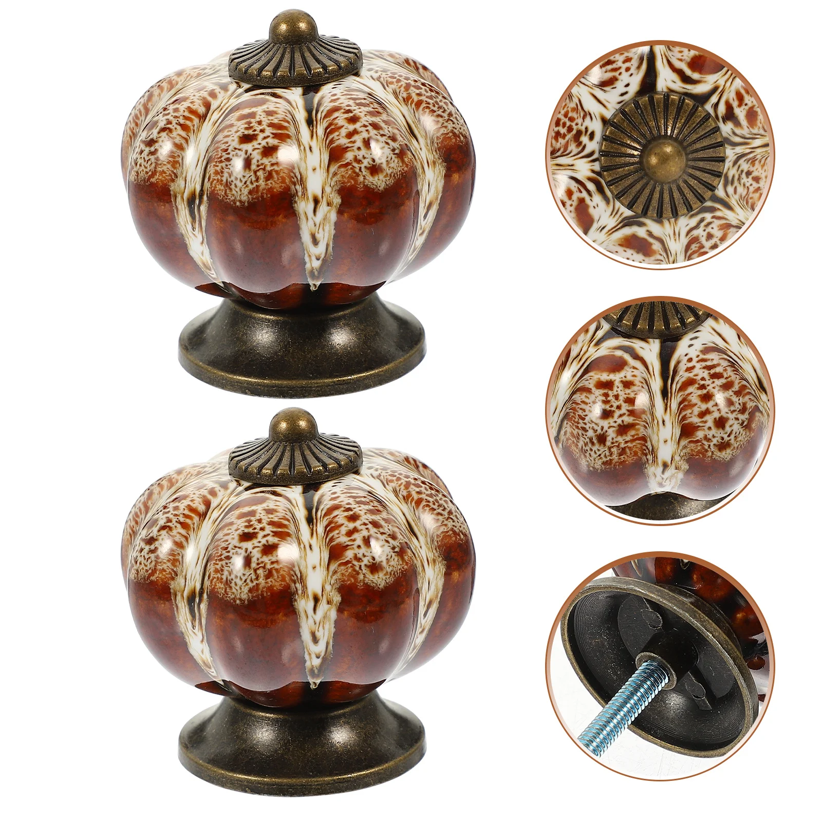 

2Pcs Colored Ceramic Cabinet Knobs Vintage Pull Handles for Kitchen Cupboard Drawer Dresser Decorative Drawer Pulls