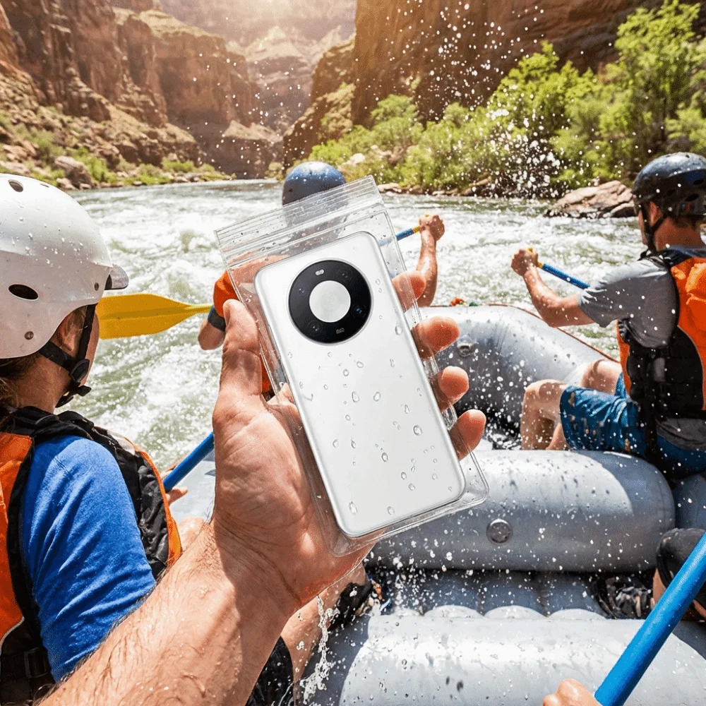 Transparent Material Waterproof Phone Bags Waterproof Design Self-Sealing Closure Transparent Phone Bags Dustproof Protection