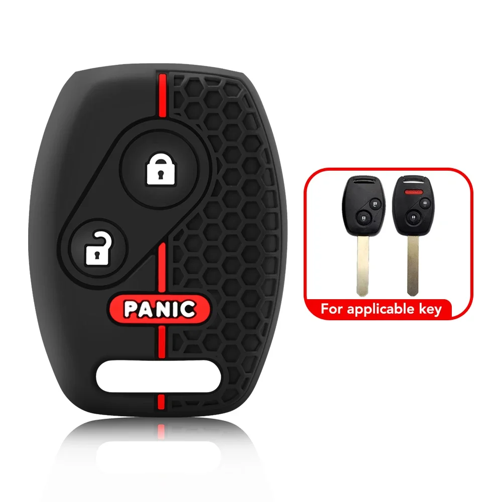 Silicone Key Case Cover for Honda Civic Accord VII Crv Frv Insight Shuttle Stream Jazz Keyless Accessories Keychain 2 3 4 Button