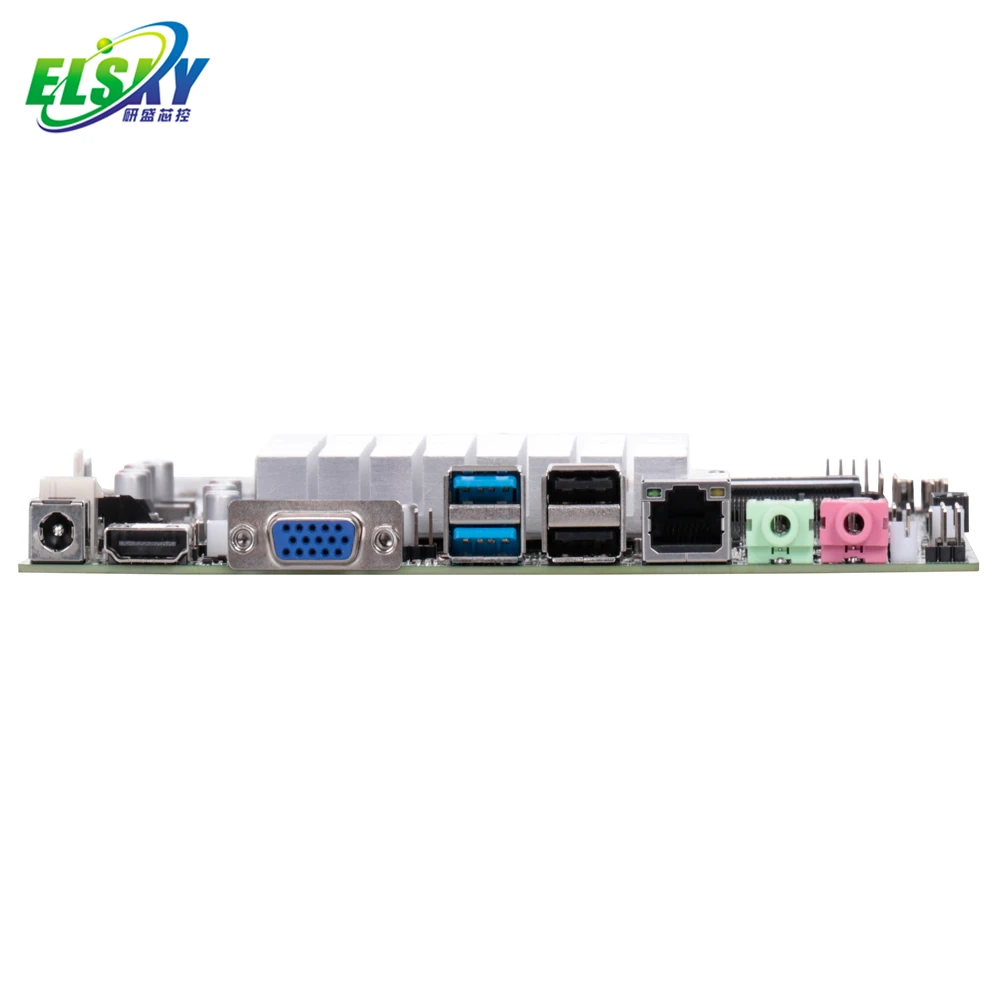 ELSKY Barebones Motherboard Pocket Pc Fanless Quad Core 2.0GHz Ops Motherboard HD-MI VGA 1COM/RS232 NANO PC Linux (J1800 Option)