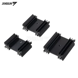 10pcs 34x12x25mm /30mm/35mm/40mm black radiator TO-220 Insulating strip MOS triode regulated IC aluminum radiator to220