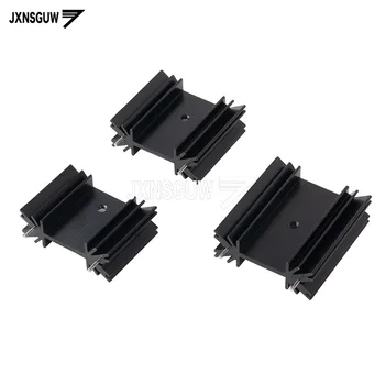 Tira isolante preta do radiador to-220, MOS Triode regulada, alumínio IC, 34x12x25mm, 30mm, 35mm, 40mm, 10pcs