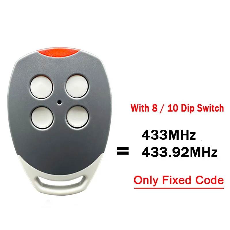 Clone 8 / 10 DIP Switch Garage Door Remote Control 433MHz 433.92MHz Fixed Code Door Opener / Gate Remote Control Duplicator