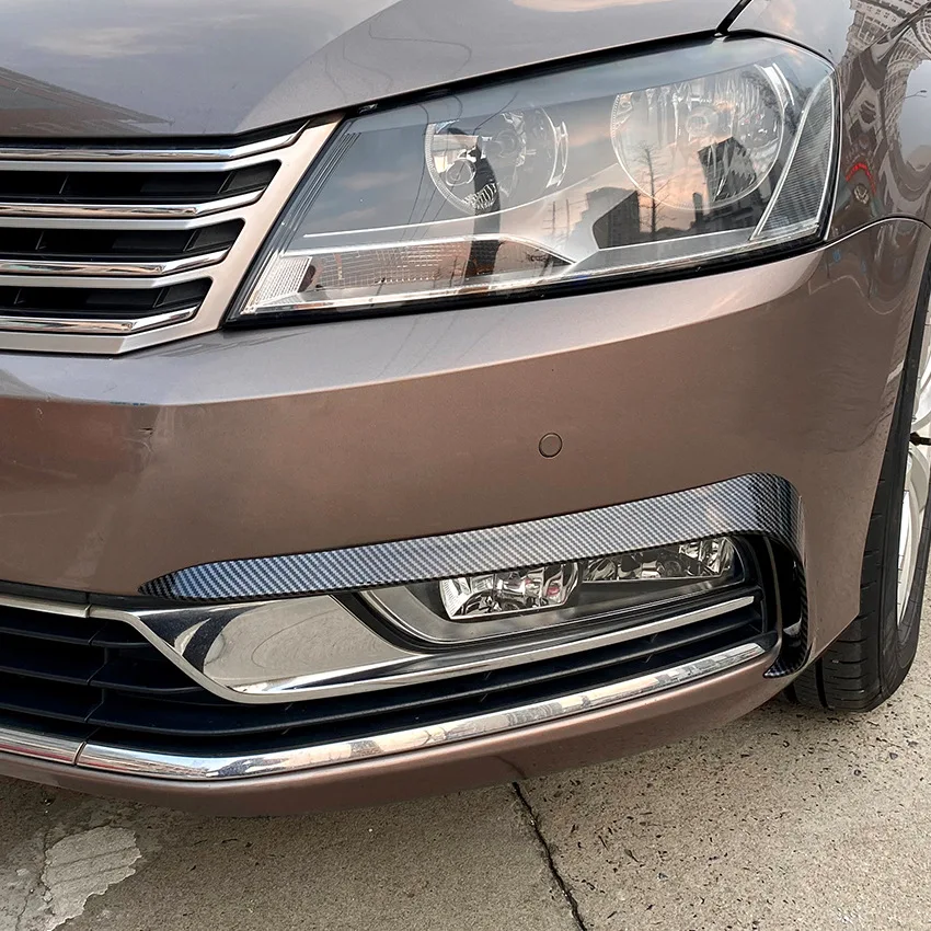 For Volkswagen Passat B7 2011-2015 Front Bumper Spoiler Splitter Air Vent Fog Lamp Grille Trim Car Styling view 6