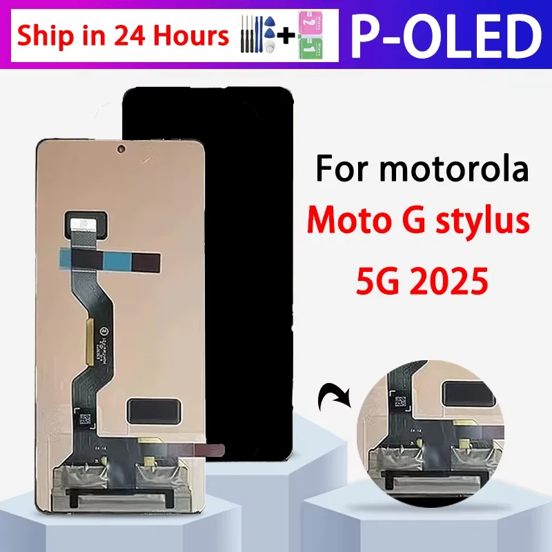 6.7 polegada para motorola moto g stylus 5g (2025) lcd XT2517-1 display touch screen digitador assembléia para moto g stylus 2025 lcd