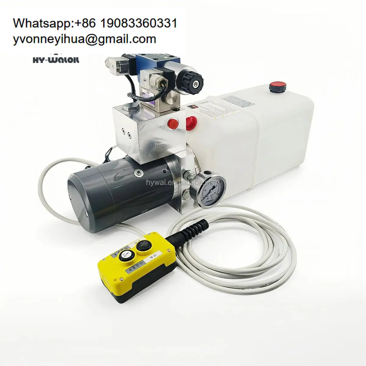 

Horizontal & Vertical 12V DC Dump Truck Hydraulic 2 Way Pump Compact Power Unit With Pressure Gauge