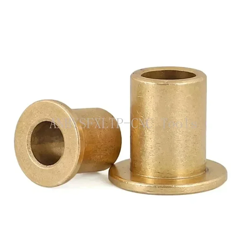 3-5Pc ID 1 1.5 2 3 4 5mm Powder Metallurgy Oil Copper Bushing Guide Sleeve With Stepped Flange Flanging Self-Lubricating Bearing