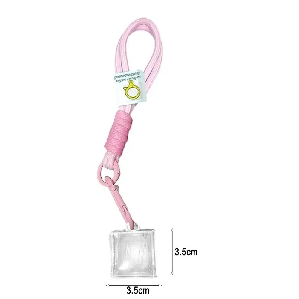 Harajuku Clear Pixel Filter Keychain Creative Blank Acrylic Small Frame Keyring Couple Anniversary Bag Pendant DIY Accessories