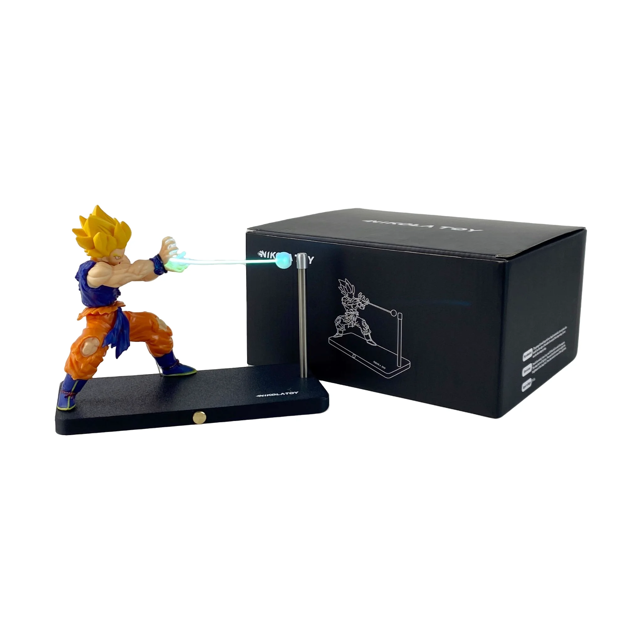 Nikolatoy Dragon Ball Kakarotto Son Goku Kamehameha Welle Magnetische Licht Lampe Ornament Anime Peripherie Spielzeug Sammeln Modell Geschenk – Detail 12