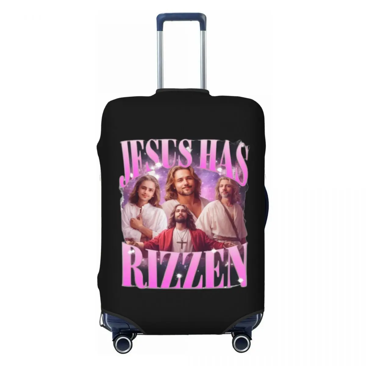

Custom Jesus Has Rizzen Suitcase Cover Elastic Luggage Protective Covers for 18-32 inch