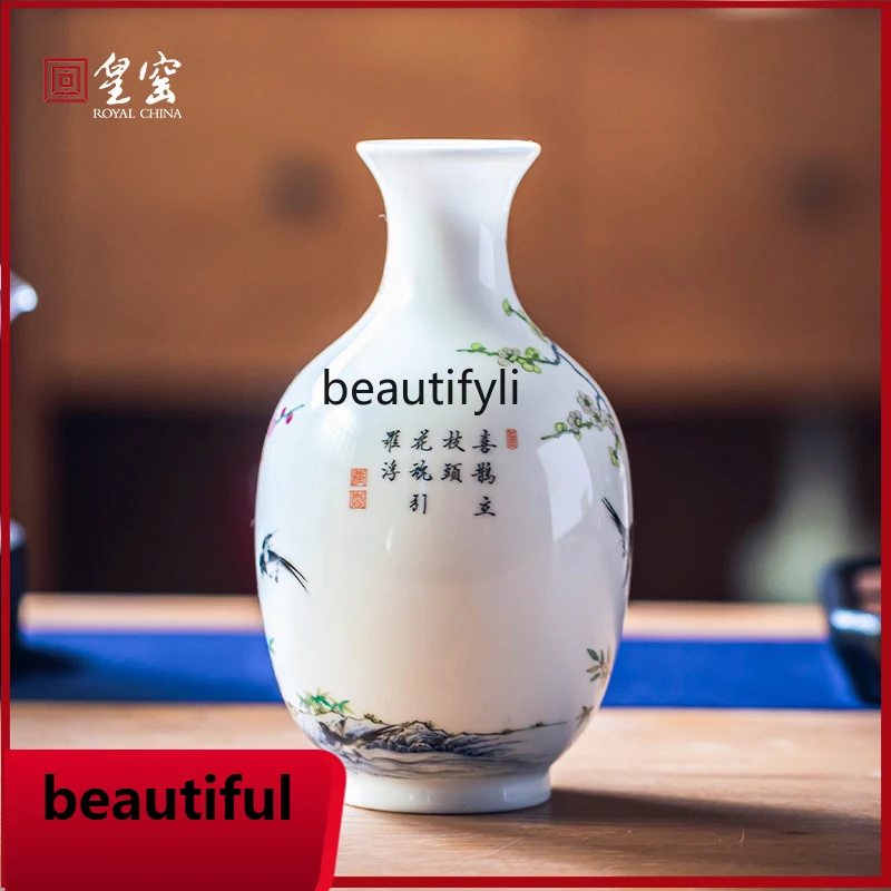 

F132 Ceramic vase Chinese hand-painted Jingdezhen classical home living room decoration crafts
