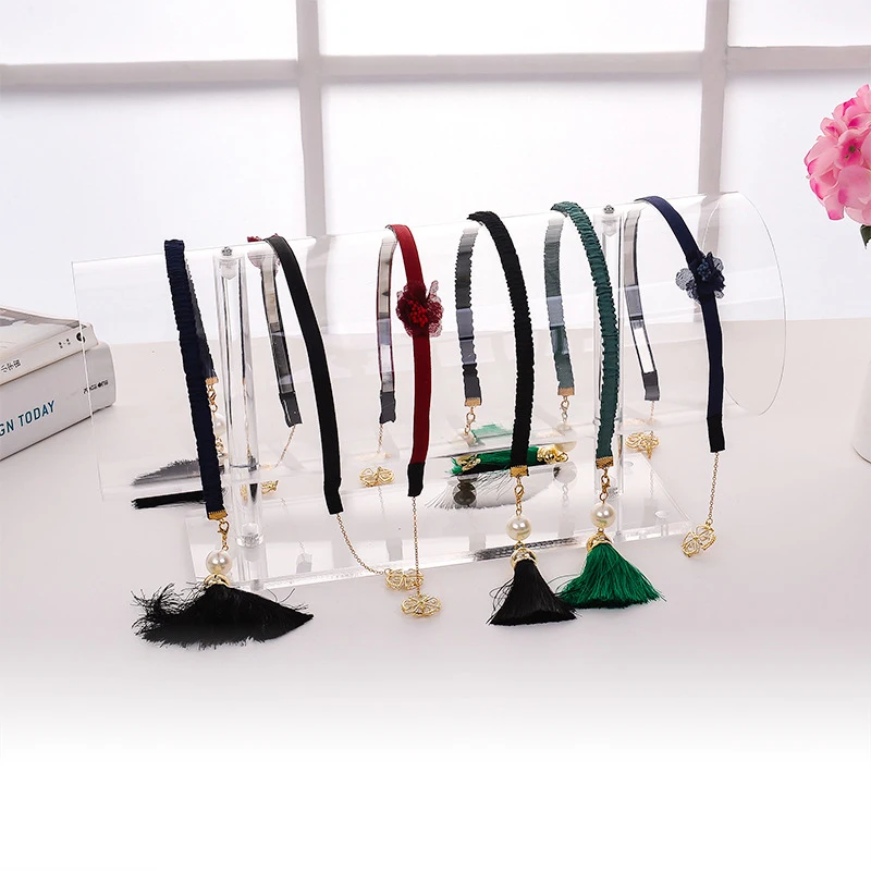 Clear Acrylic Horizontal Headband Hairband Holder Display Organizer Jewelry Display