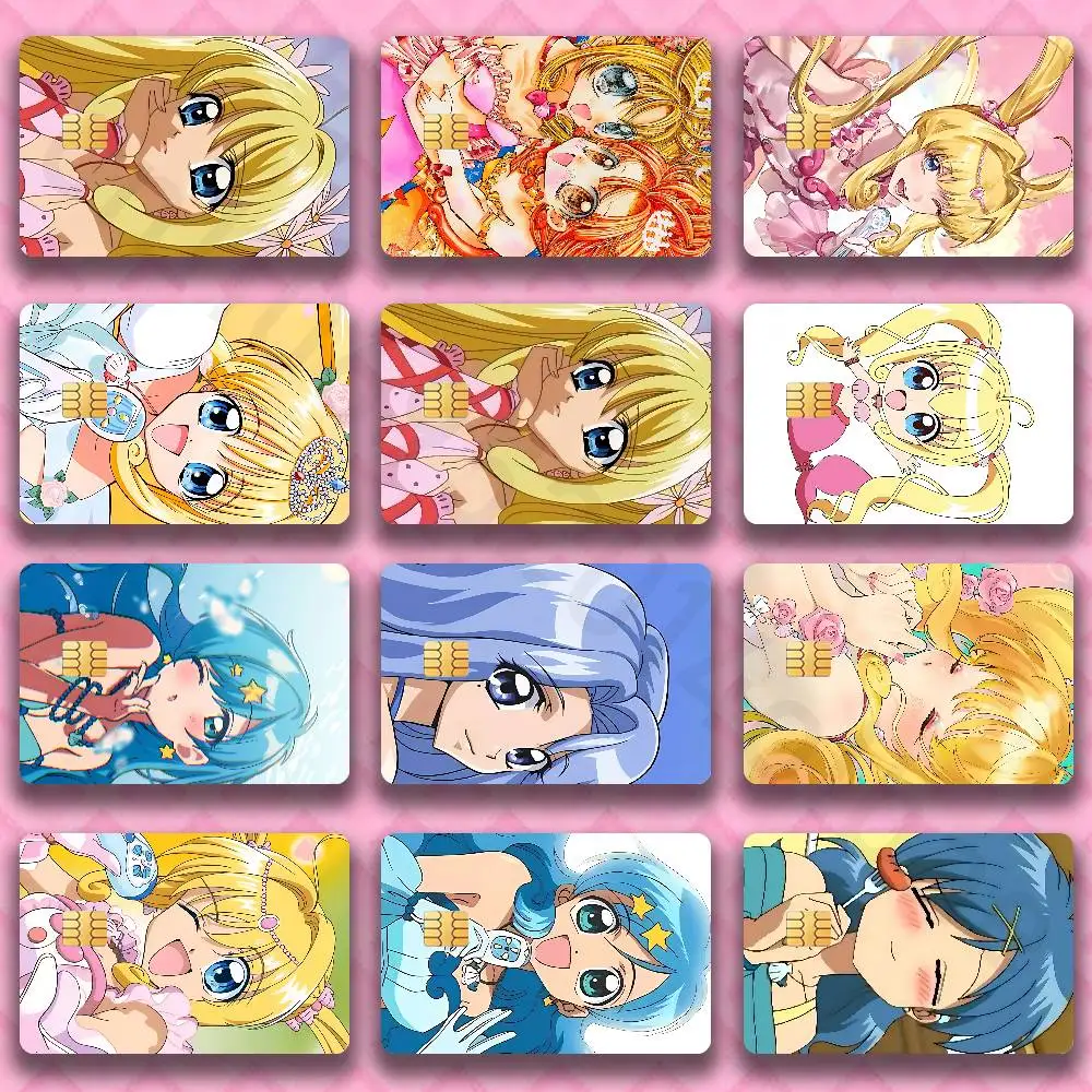 

M-Mermaid Melody Pichi Pitch Pins Credit Card HD Stickers Game Card Decal Card Matte Film Skin Small Chip Waterproof Sticker