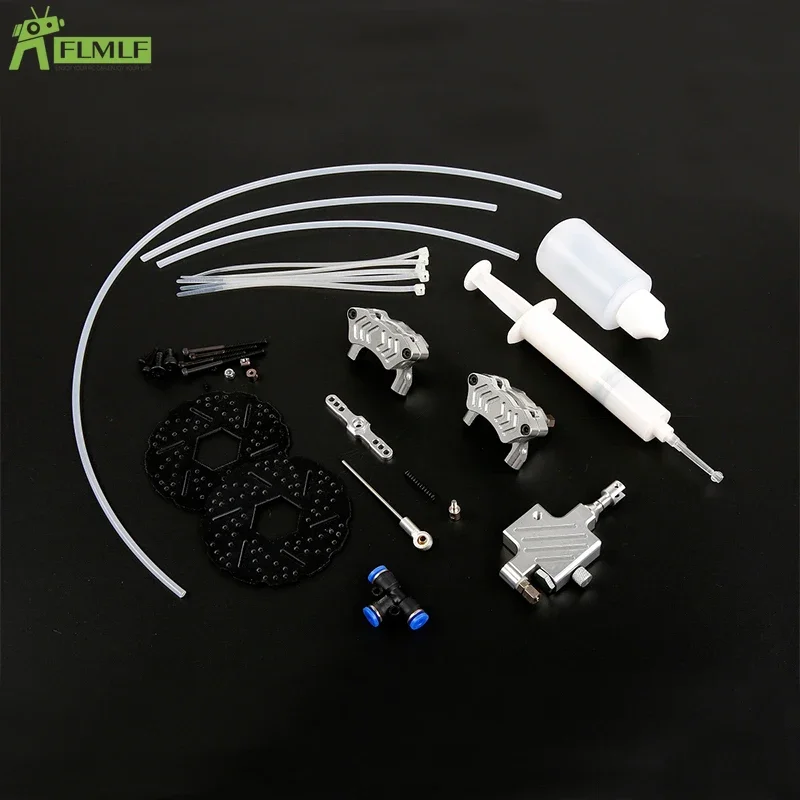 Front Wheel Hydraulic Brake System Fit for 1/5 HPI ROFUN BAHA ROVAN KM BAJA 5B 5SC Rc Car Toys Games Parts